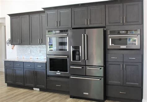 paint cabinets the same color as black stainless steel appliances|black stainless steel appliance colors.